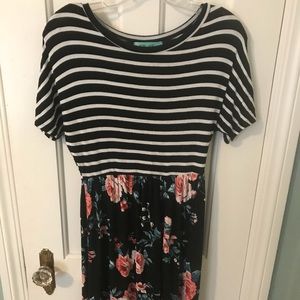 Stripes & Flowers Dress